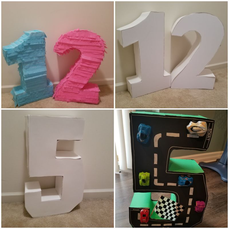 30 Large Cardboard Numbers DIY Party Decoration Free Postage
